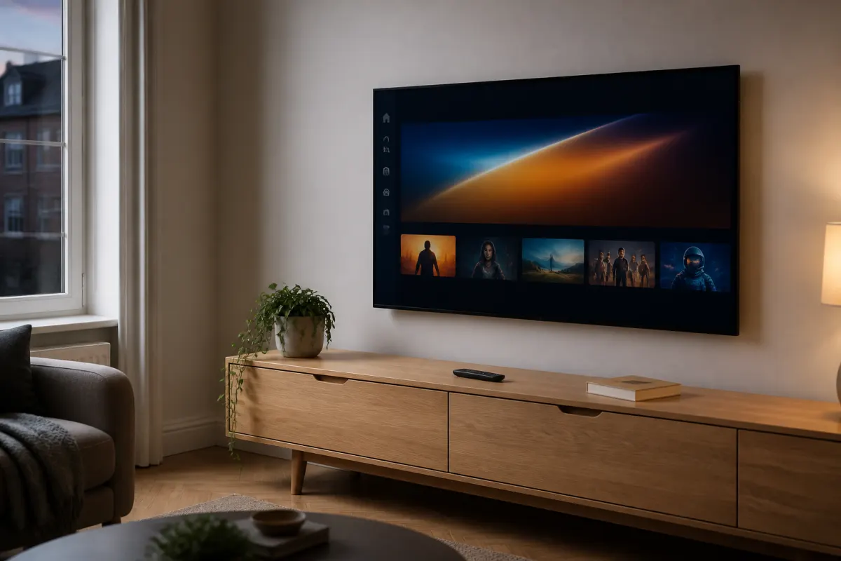 Living room TV ready for IP Tele setup